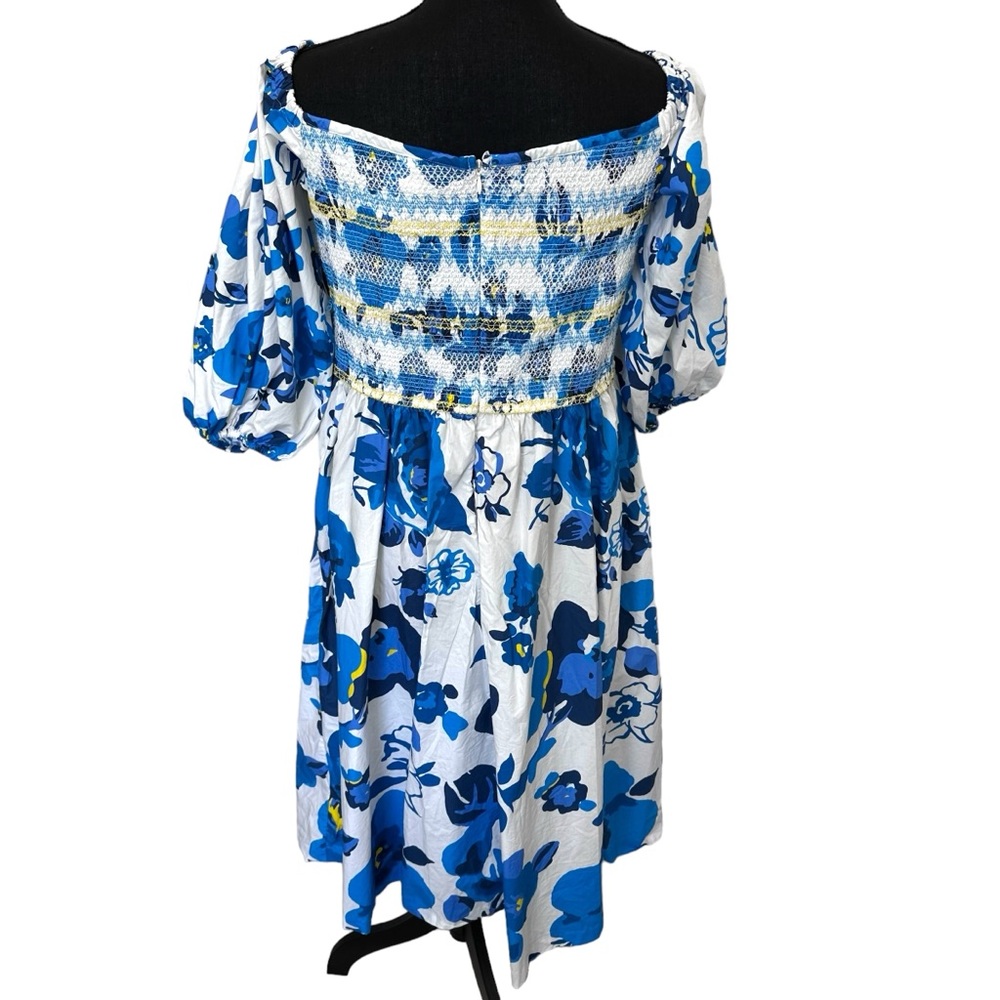 Plenty by Tracy Reese Size XL‎ Off-The-Shoulder Puff-Sleeve Smocked Dress - Picture 7 of 10